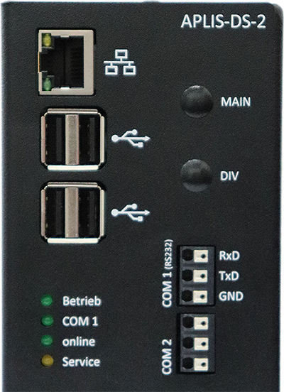 Detailaufnahme der Front des APLIS-Datenservers-2